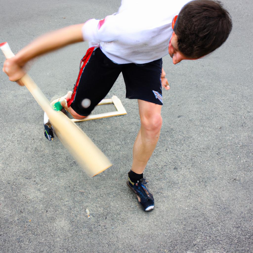 Person performing cricket fitness drills